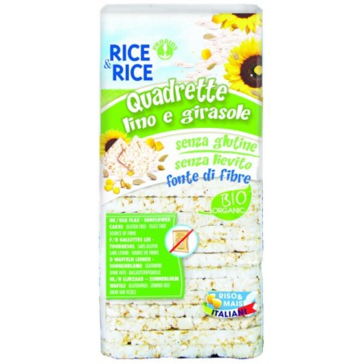 Rice&Rice Quadrette Lino E Girasole Probios 130g