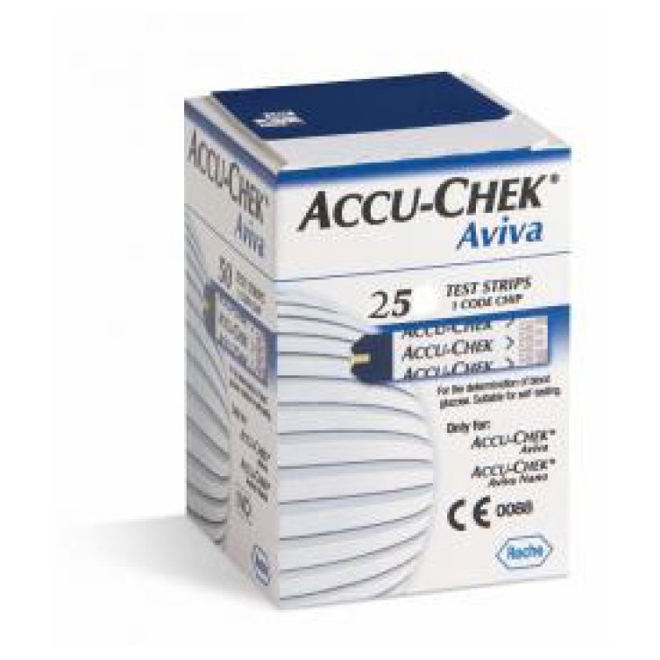 Roche Accu-Chek Aviva Strisce Reattive Glicemia 25 Pezzi