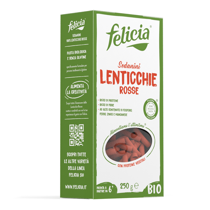 Sedanini alle Lenticchie Rosse Felicia 250g