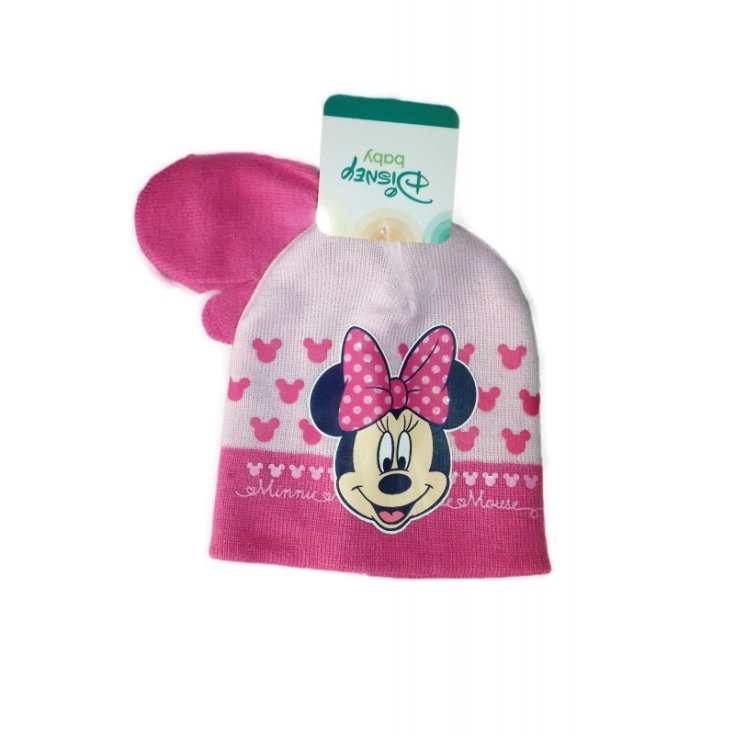 Set 2pz cappello muffole bimba Disney Minnie rosa tg 50
