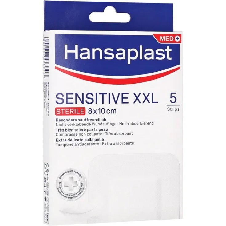 Cerotti Sensitive XXL 8x10cm Hansaplast 5 Pezzi