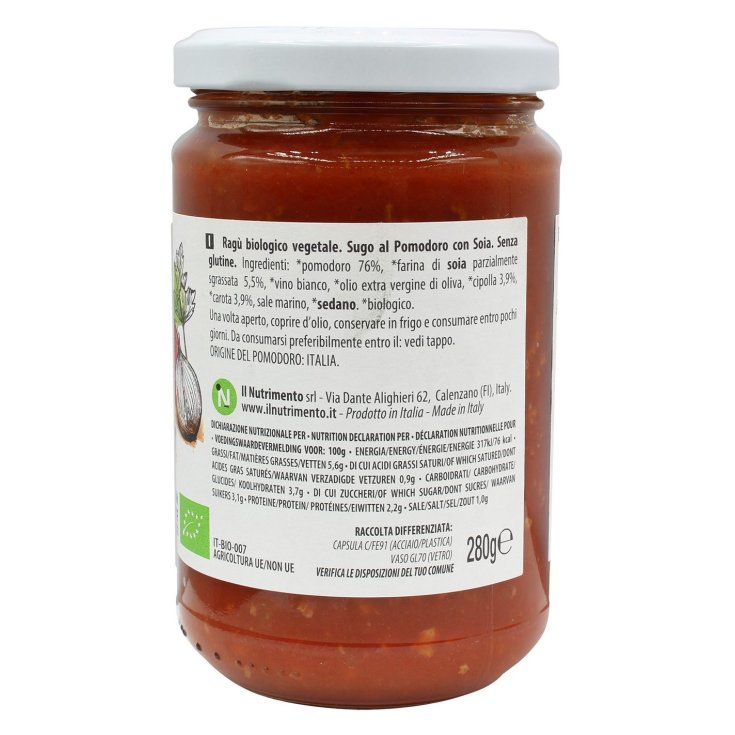 Il Nutrimento Bio Vegan Ragù Di Soia Probios 280g