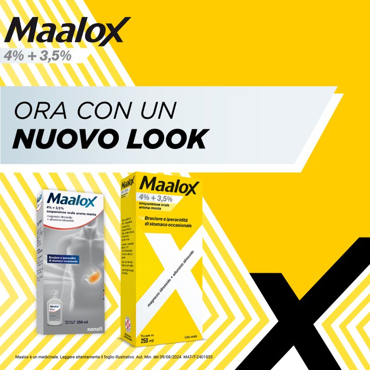 Maalox 4% + 3,5% Sospensione Orale Aroma Menta SANOFI 250ml