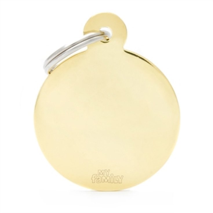 Medaglietta Basic Cerchio in Ottone Dorato - Grande