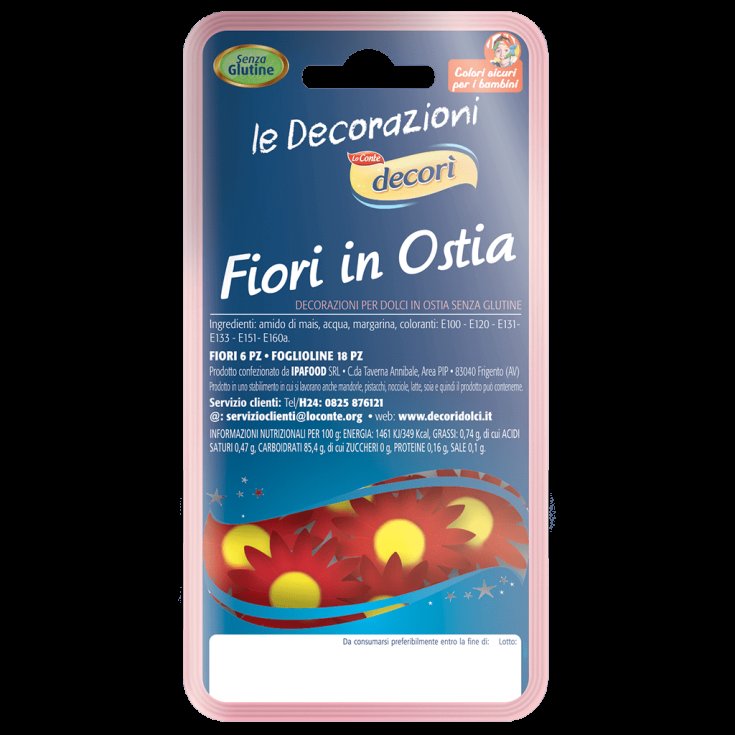Margherite in Ostia Rosso Decorì 6 Pezzi