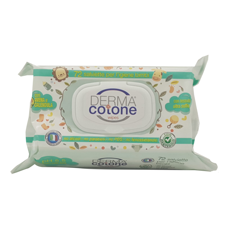 Salviettine Bimbi Derma Cotone 72 Pezzi