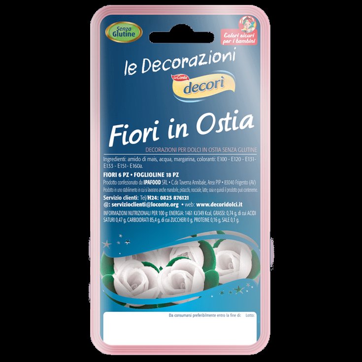 Roselline in Ostia Bianco Decorì 6 Pezzi