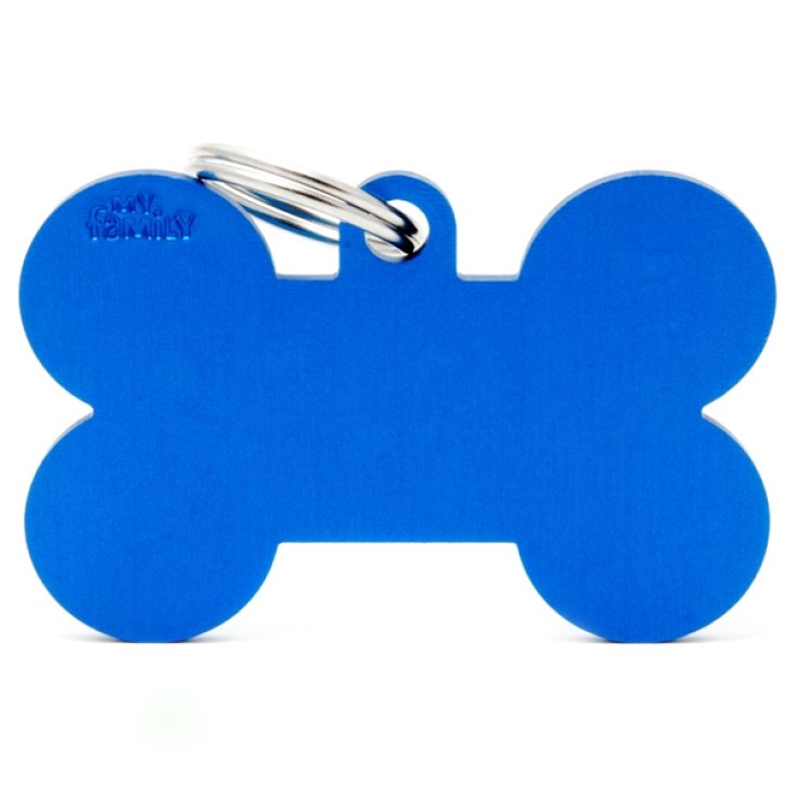 Medaglietta Basic Osso XL Blue in Alluminio - Blue