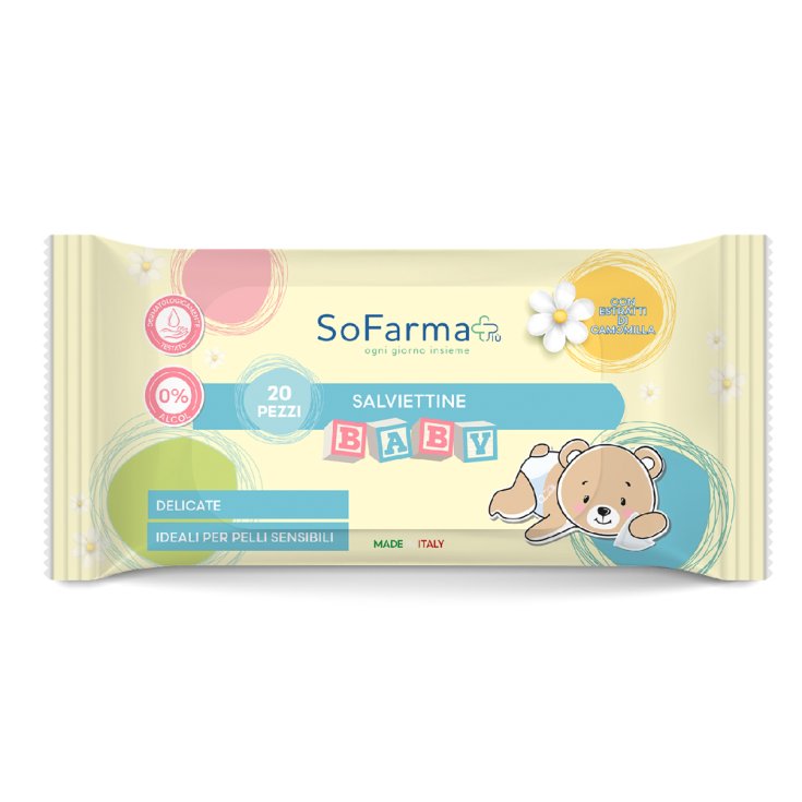 Sofarmapiù Salviettine Camomilla Baby 20 Pezzi