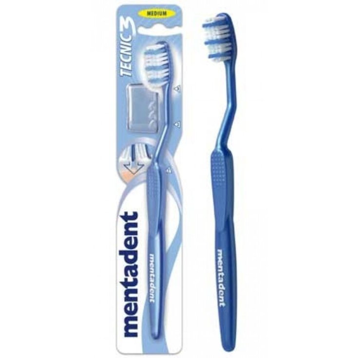 Spazzolino Tecnic 3 Mentadent 2 Pezzi
