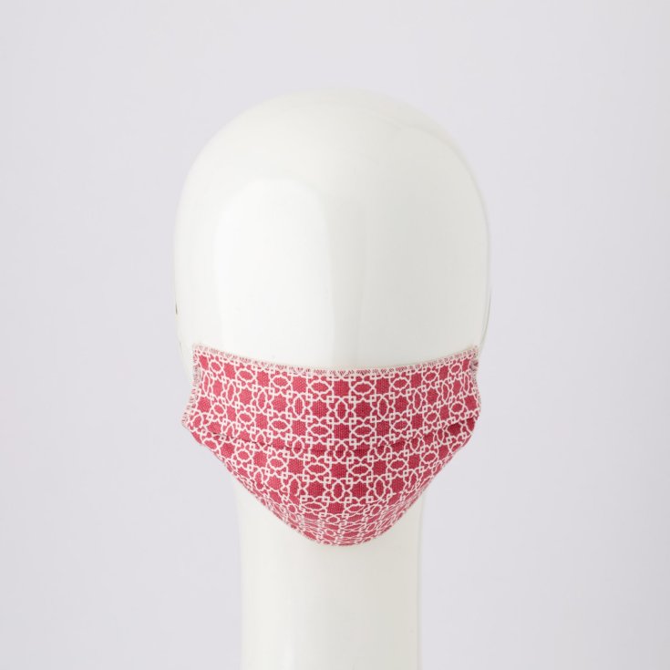 Mascherina Arabo Rosa Linea Oro Carillo Kit 2 Mascherine