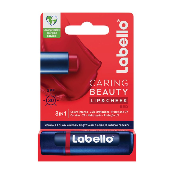 Caring Beauty Red Labbra e Guance Labello 4,8g