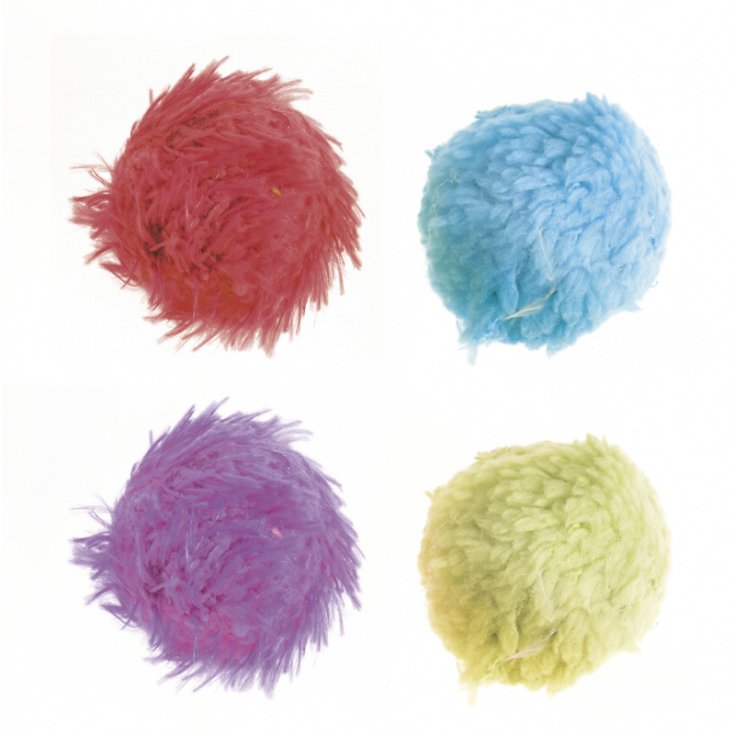 CAT&RINA 4 PALLINE IN PELUCHE 4X4X4 CM
