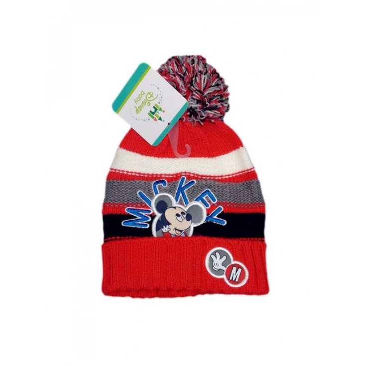 Cappello bimbo bambino Disney baby Mickey rosso tg 48