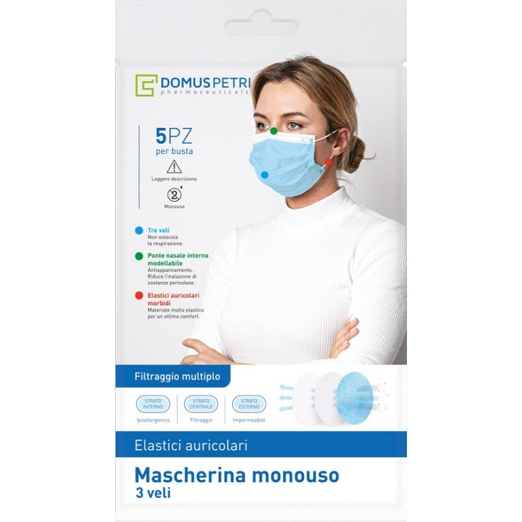 Mascherina Monouso 3 VeliI Domus 5 Mascherine