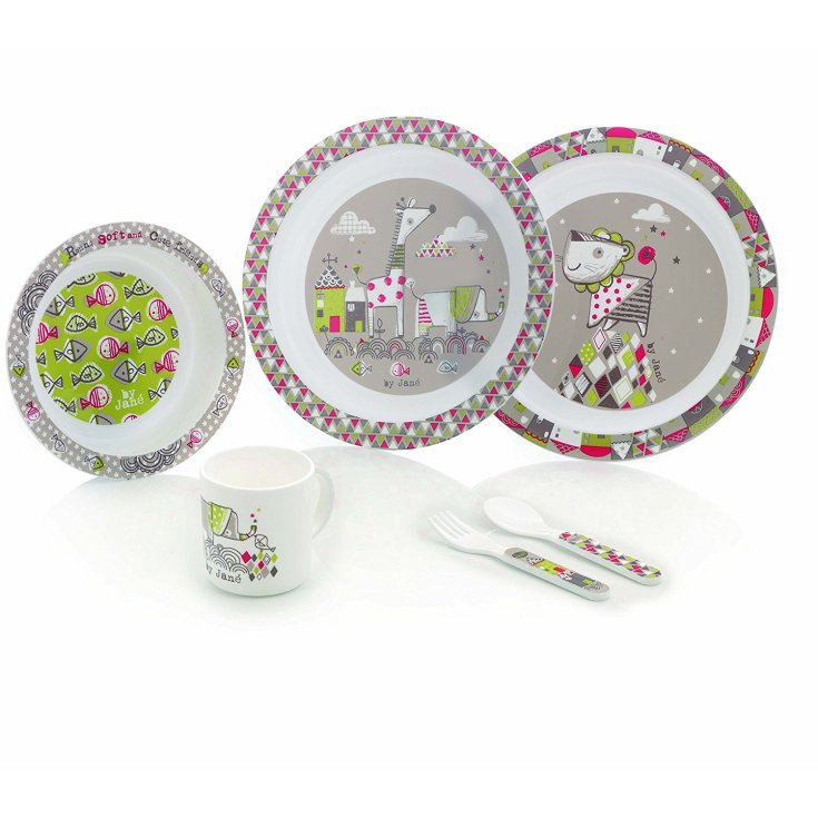 Jane Set Stoviglie Microonde Fantasie Assortite 6 Pezzi