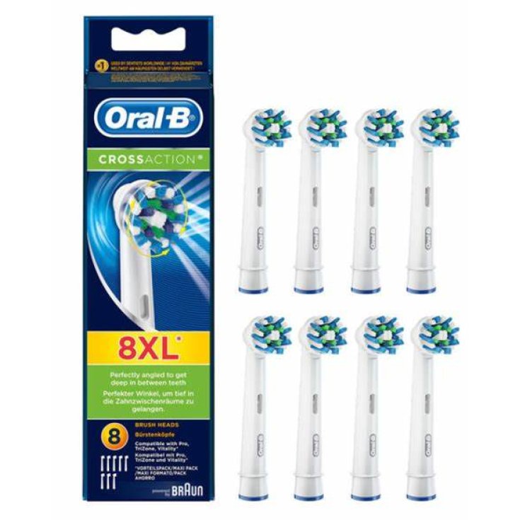 Testine Di Ricambio Oral-B CrossAction 8 Pezzi