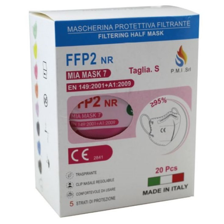 Mascherine FFP2 NR Tg.S Bianco MIA MASK7 20 Pezzi