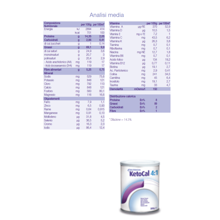 KetoCal 4:1 Gusto Neutro Nutricia 300g