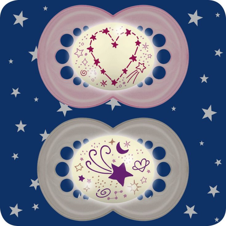 MAM Night 6+ Succhietto Silicone Femmina 2 Pezzi