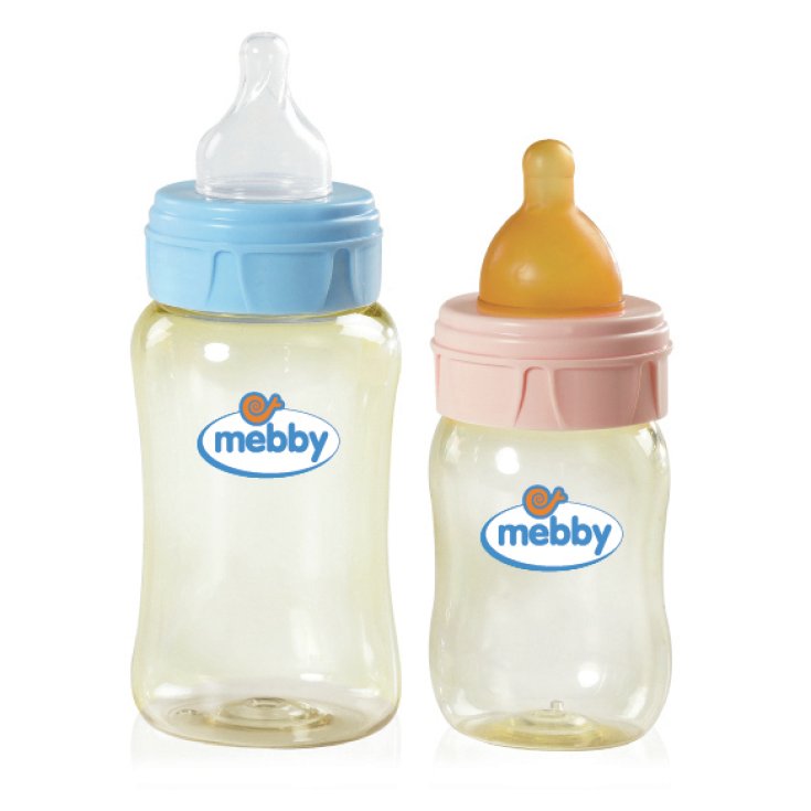MEBBY Biberon PES SILICONE BLU 150ml