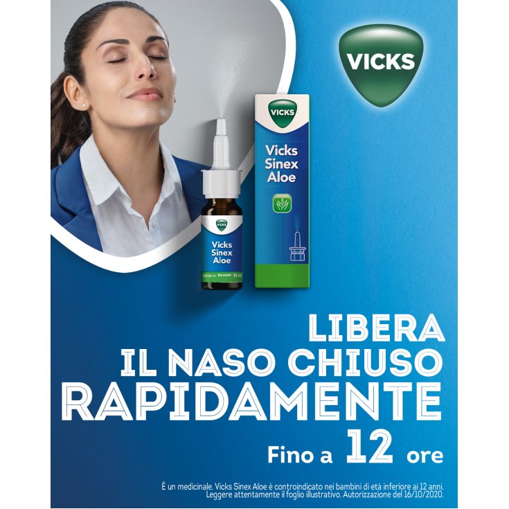 Vicks Sinex Spray Nasale Con Aloe Vera 15ml