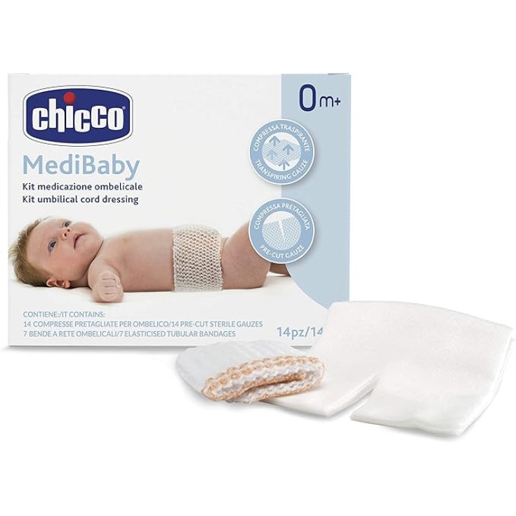 MediBaby Kit Medicazione Ombelicale Chicco 14+7 Pezzi