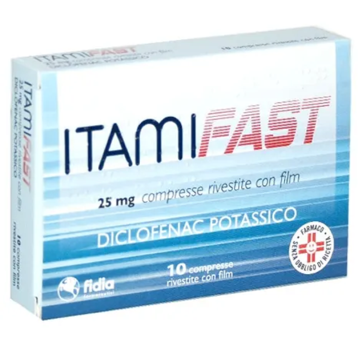 Itami Fast Diclofenac Potassico 25mg Fidia 10 Compresse