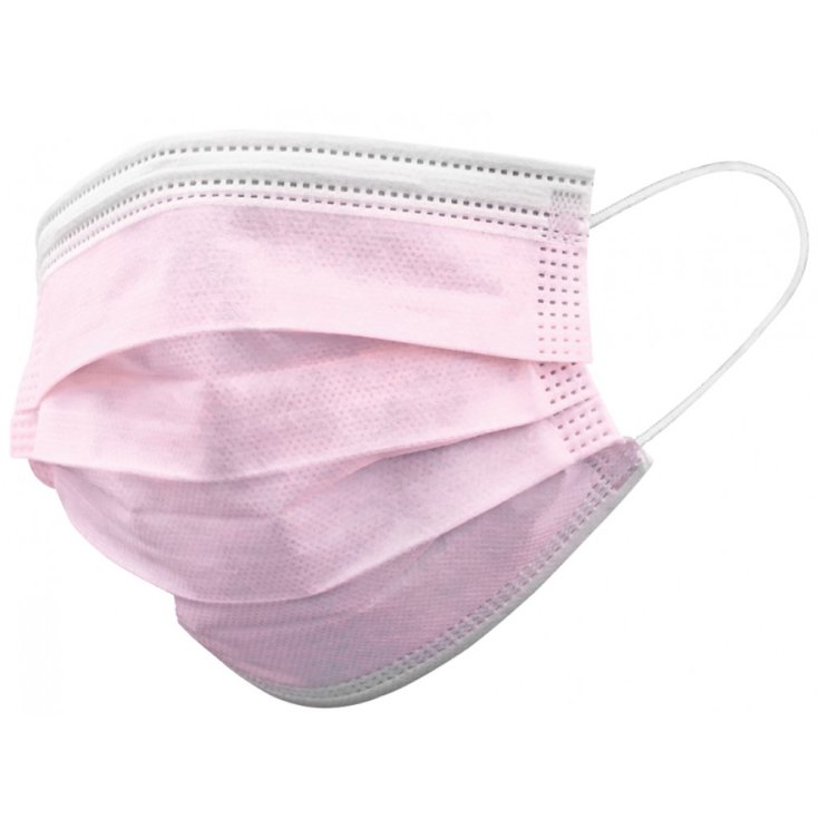 Mascherine chirurgiche rosa ABC Monouso 50 pezzi