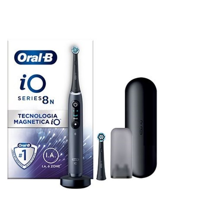 iO Serie 8 Nero Oral-B + 2 Testine di Ricambio
