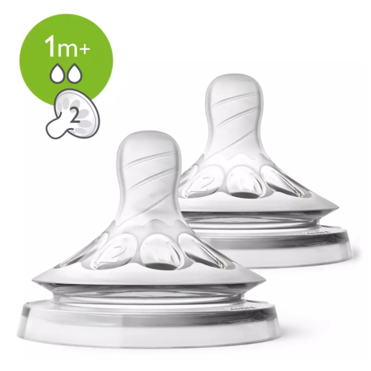 Tettarelle Natural 2 Fori Philips Avent 2 Pezzi