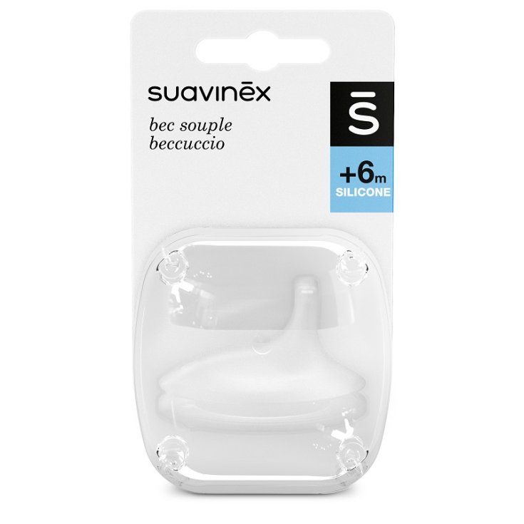 Tettarella Asimmetrica Silicone +6M Suavinex 2 Pezzi
