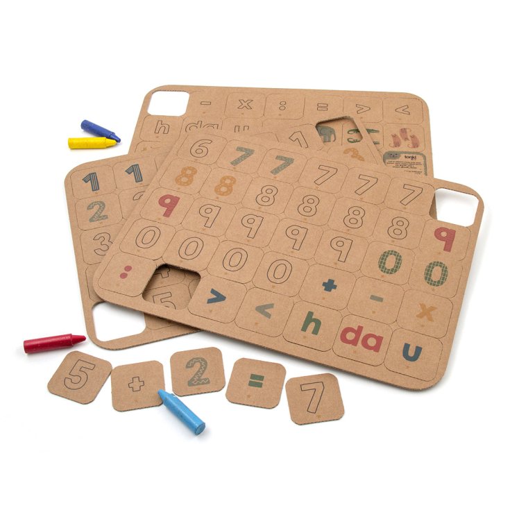 Tessere Numeri Di Cartone Tonki Kids 1 Scatola Gioco
