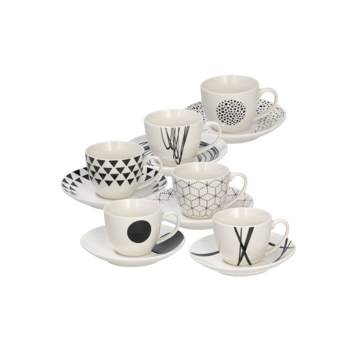 Set 6 Tazze Caffè Tognana Con Piattino