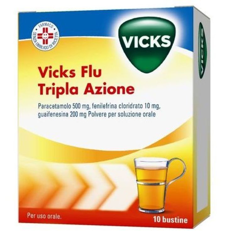 Vicks Flu Tripla Azione Polvere 10 Bustine