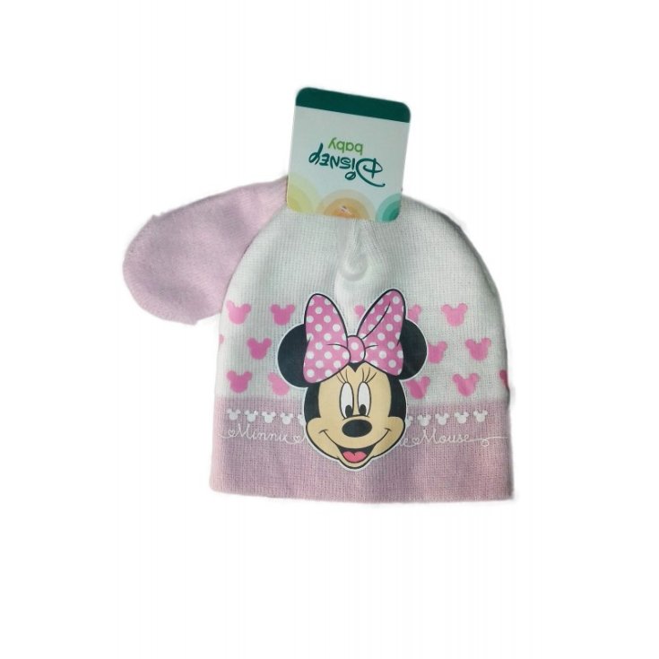 Set 2pz cappello muffole bimba Disney Minnie panna tg 48