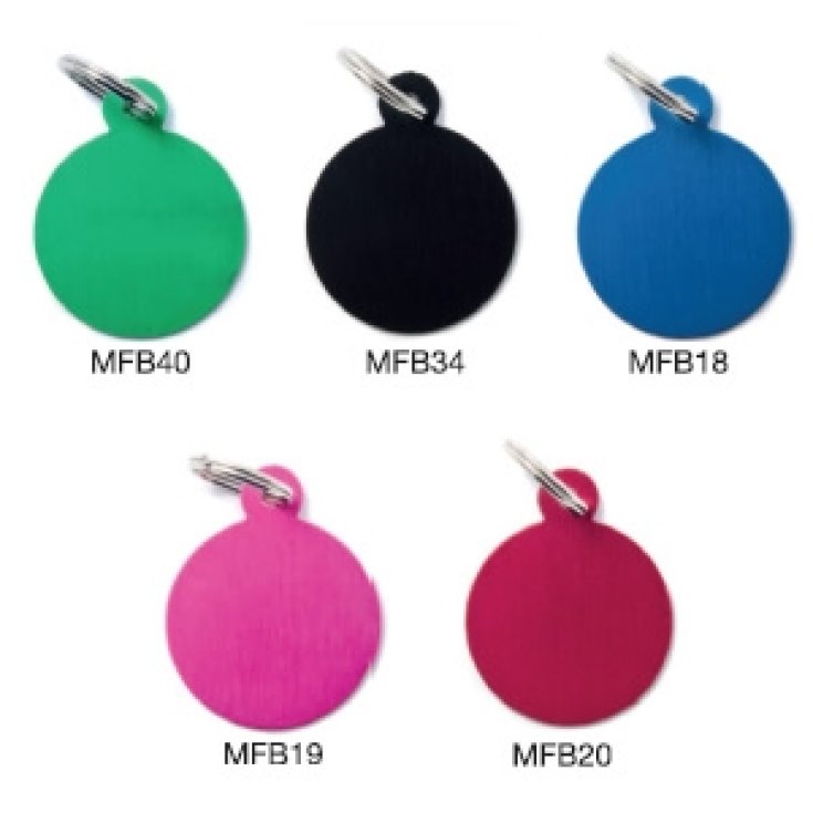 Medaglietta Basic Cerchio Grande Alluminio - Rosa