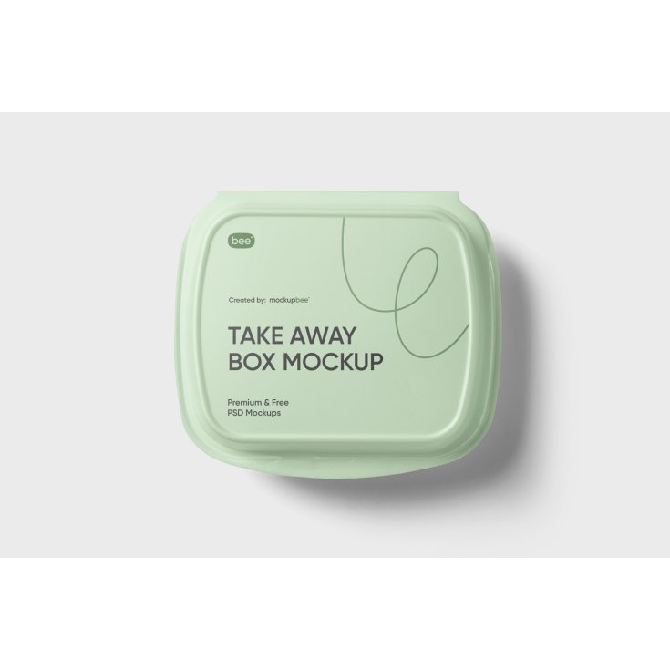 Take Away Box Mockup Verde Welfarm 1 Pezzo