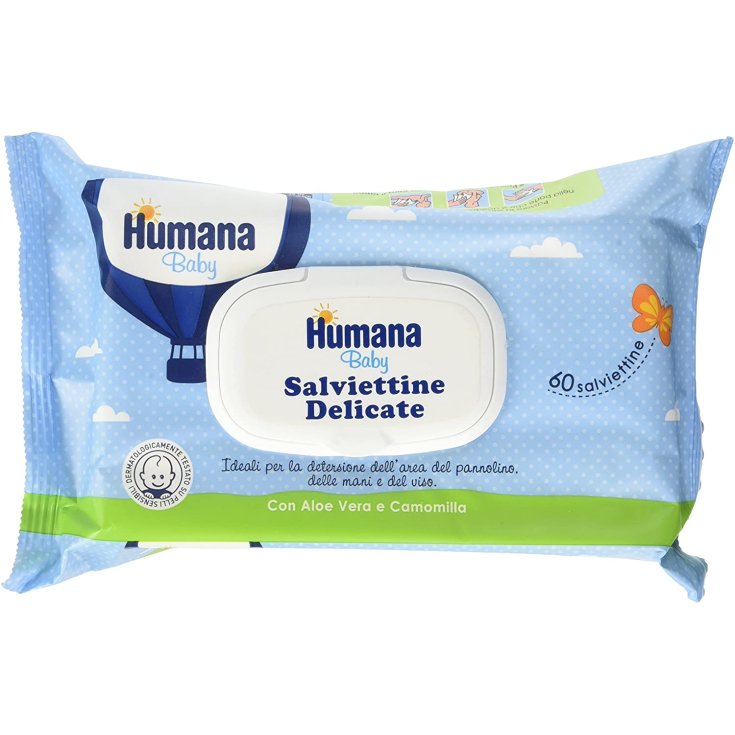 Salviettine Delicate Humana Baby 60 Salviette