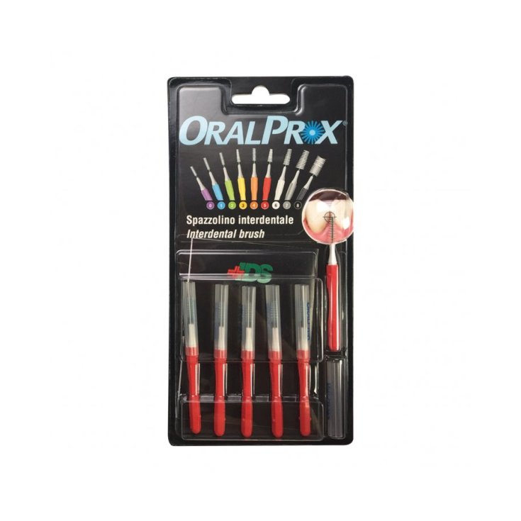 Spazzolino Interdentale Misura 5 Rosso Oralprox 6 Pezzi