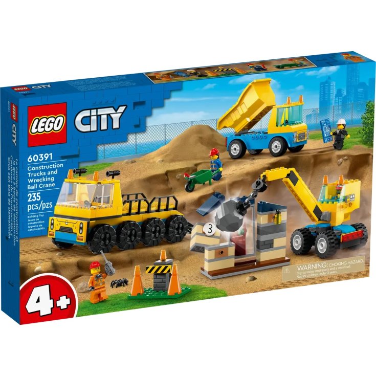 Camion Da Cantiere e Gru Con Palla Da Demolizione LEGO