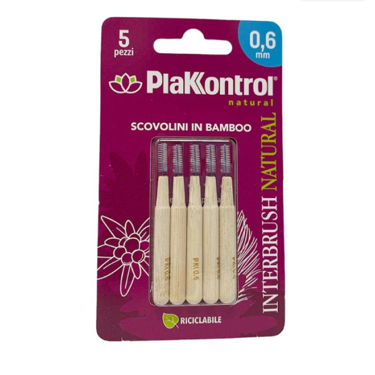 Interbrush Natural 0.6mm Plakkontrol 5 pezzi