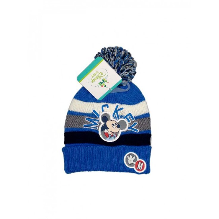Cappello bimbo bambino Disney baby Mickey bluette tg 48