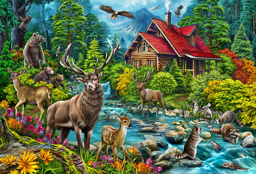 Red-Roofed Cabin | 2000 Piece