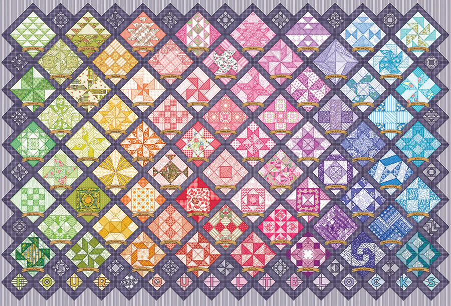 Four Square Quilt Blocks | 2000 Piece