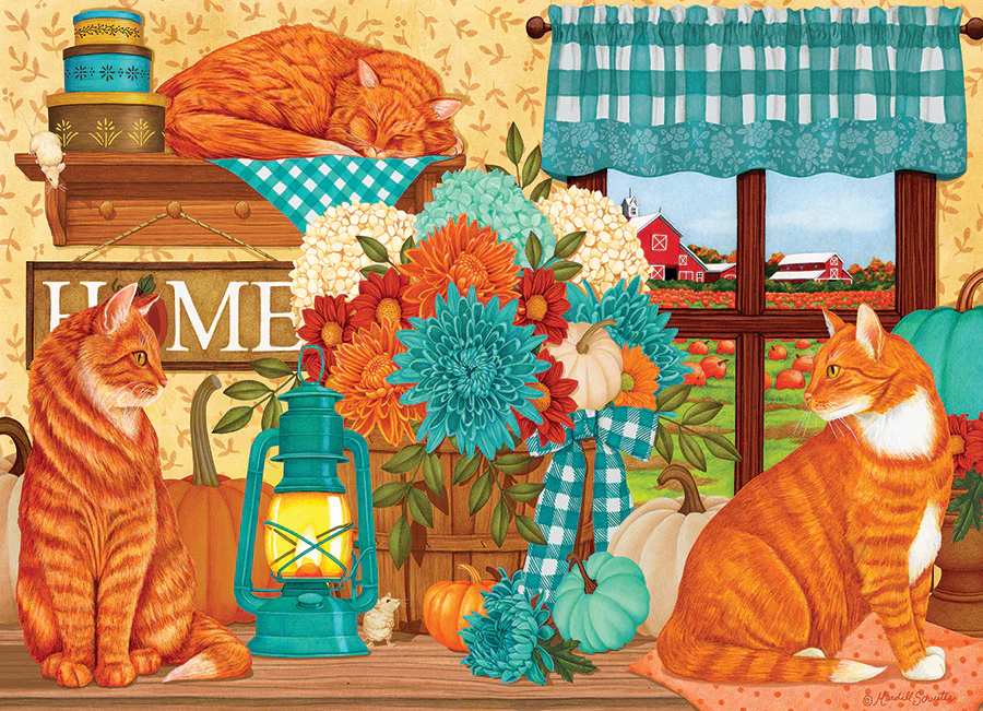 Pumpkin Patch Cats | 500 Piece