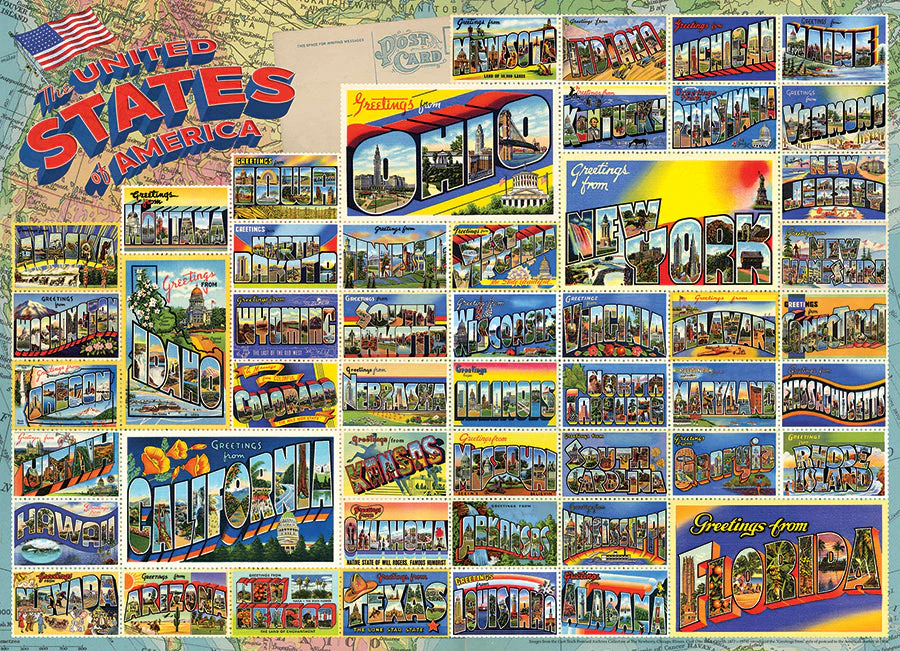 Vintage American Postcards | 1000 Piece