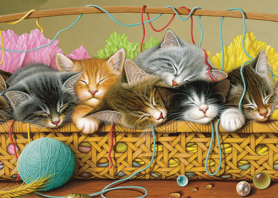 Kittens in Basket (tray) | 35 Piece Tray