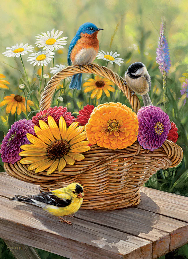 Bluebird and Bouquet (tray) | 35 Piece Tray