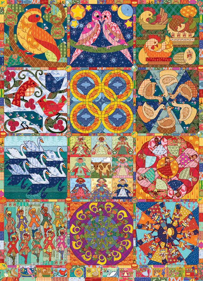 Twelve Days of Christmas Quilt | 1000 Piece